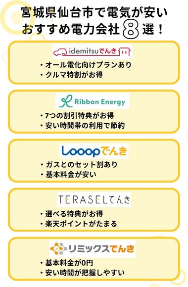 宮城県仙台市 電気 安い おすすめ