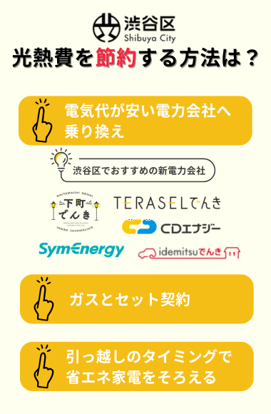 渋谷区への引っ越しを機に光熱費を節約する方法