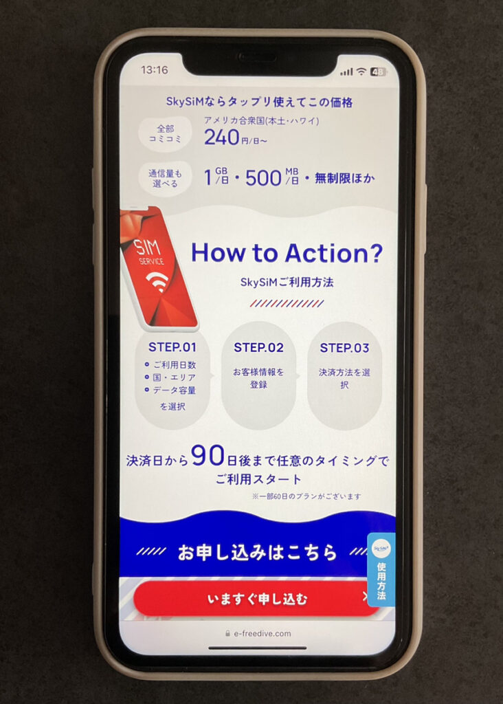 SkySIM トップページ