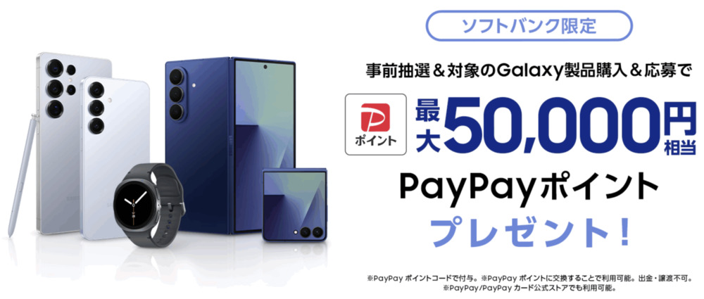 最大50,000円相当のPayPayポイントプレゼント