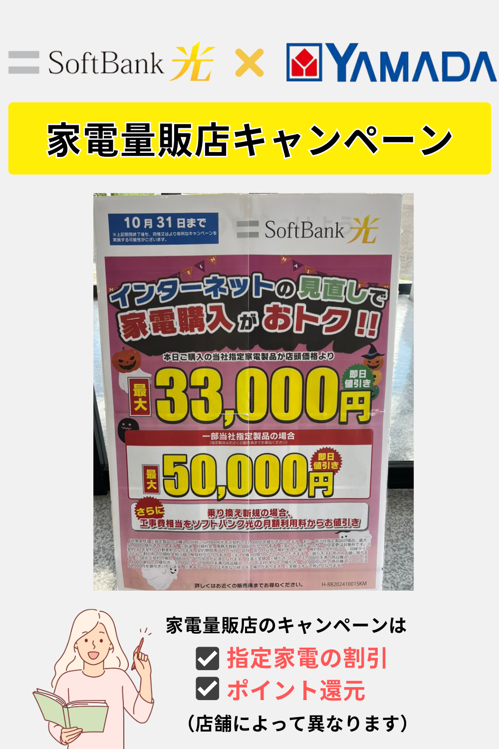 ソフトバンク光ヤマダ電機のキャンペーン