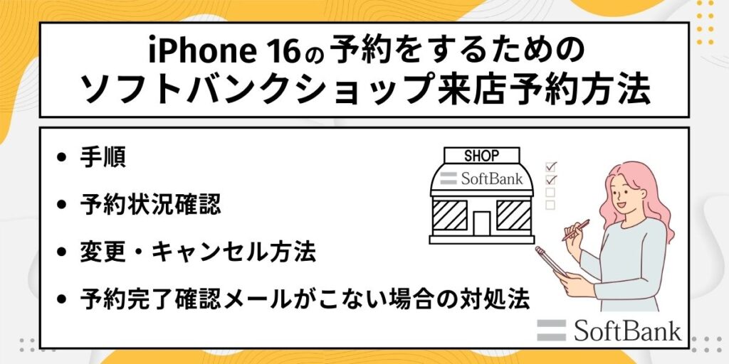 iPhone16の予約するためのソフトバンクショップ来店予約方法