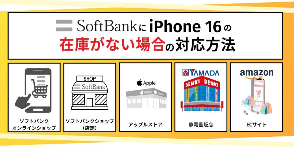 ソフトバンクにiPhone16の在庫ない場合の対応方法