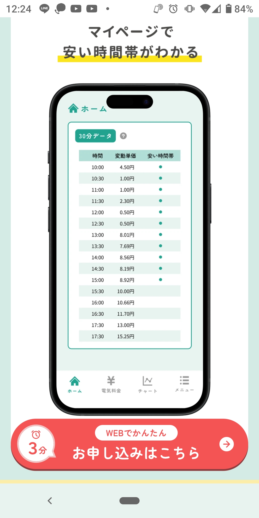 リボンエナジー 30分データ画像