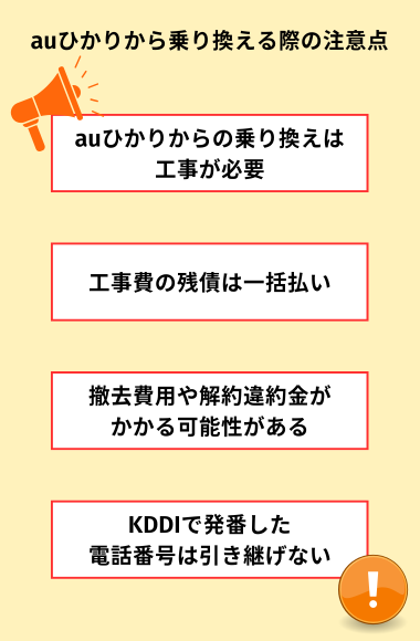 auひかりから乗り換える際の注意点