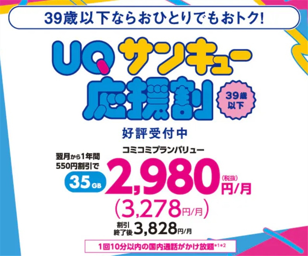 UQサンキュー応援割
