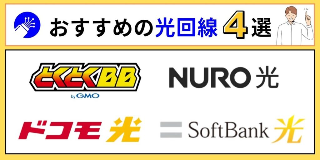 おすすめの光回線4選