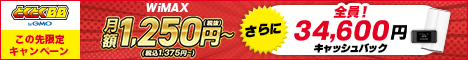 とくとくBBWiMAX-キャッシュバック