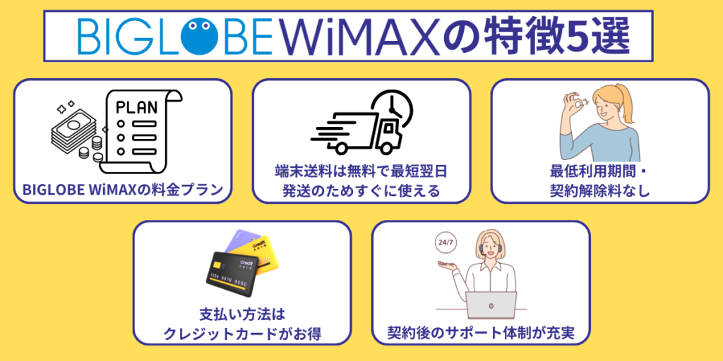 BIGLOBE WiMAXの特徴5選