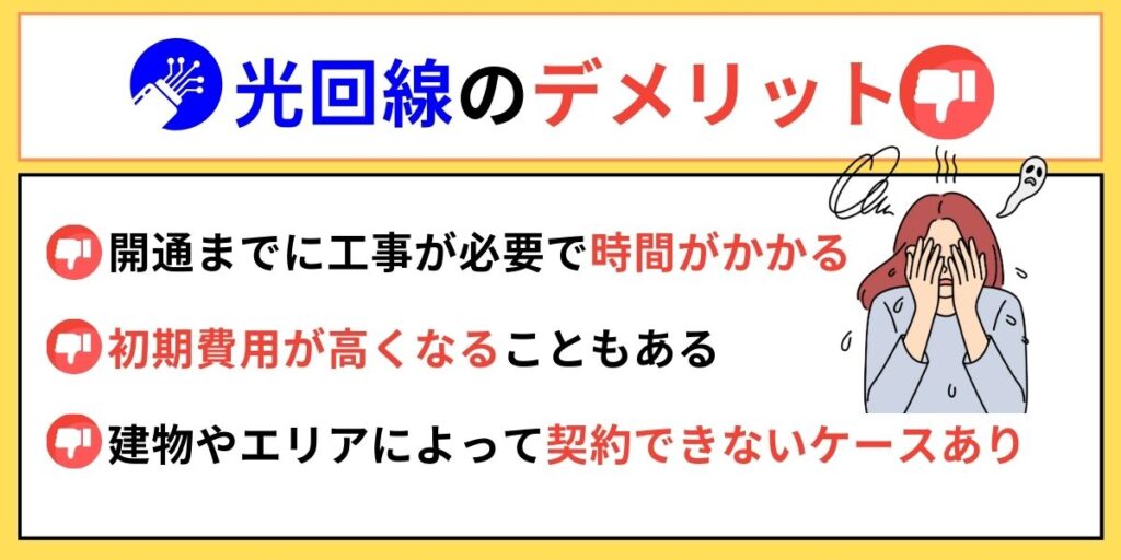 光回線のデメリット