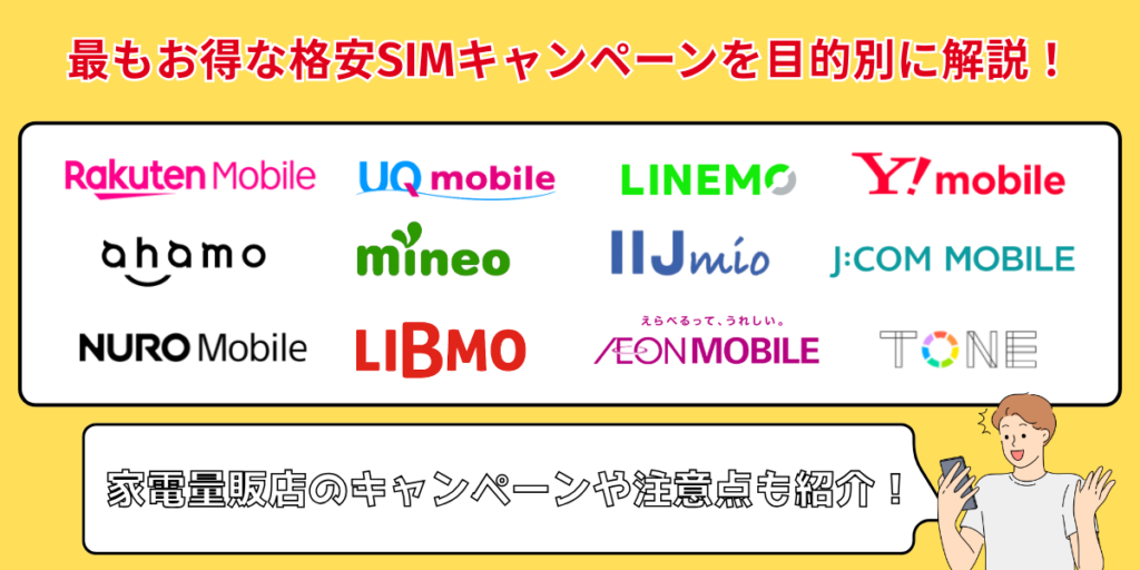 格安SIMキャンペーン　TOP画