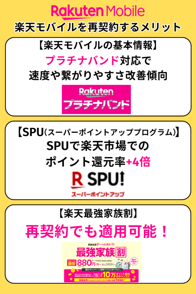 楽天モバイルの再契約 メリット