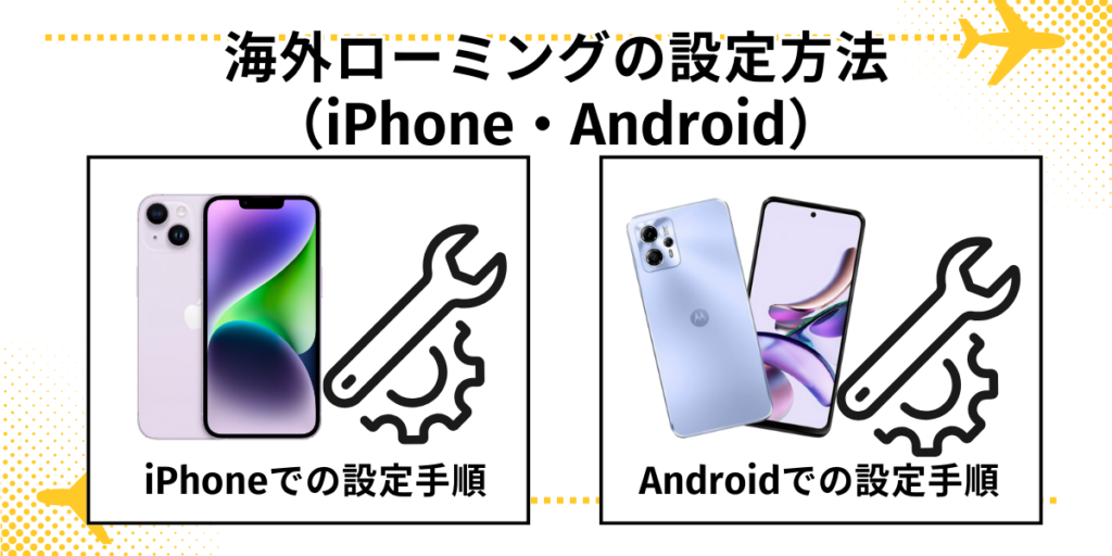 海外ローミング設定方法の説明画像