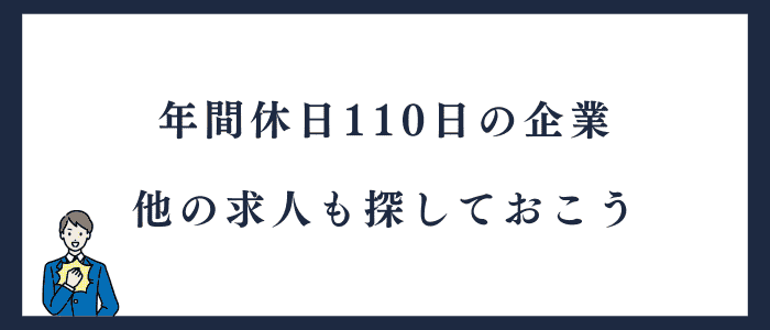 年間休日110日は祝日の原則出勤に注意