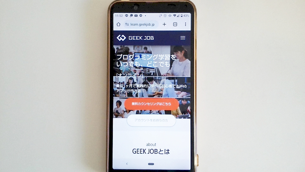 GEEK JOB公式サイトTOP画像