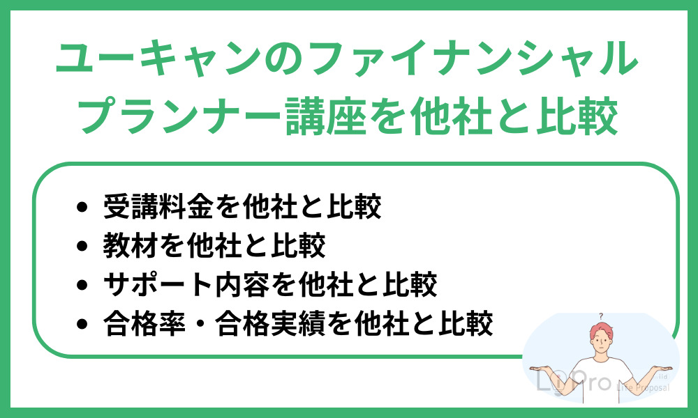 ユーキャンのファイナンシャルプランナー講座を他社と比較