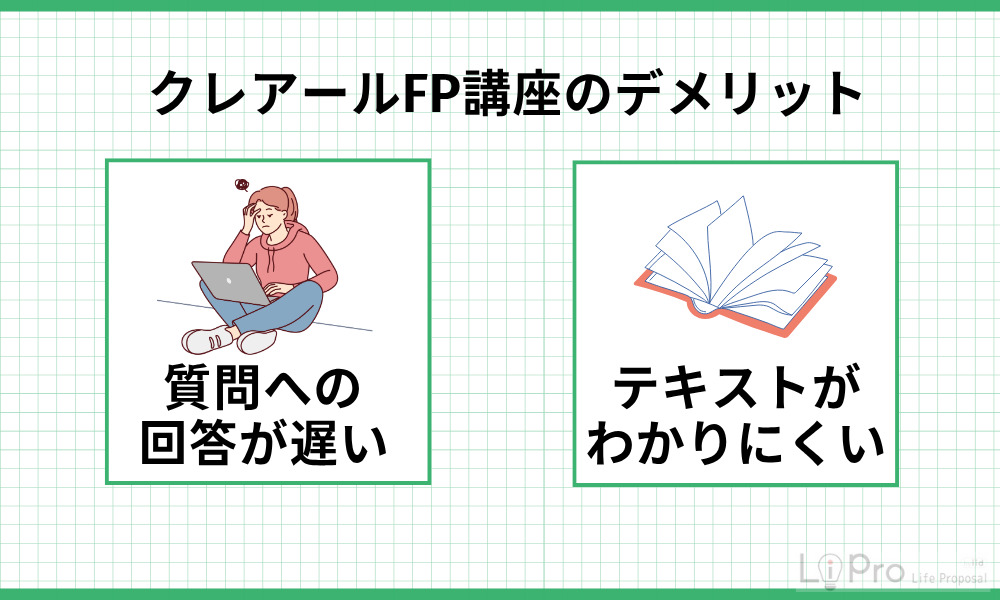 クレアールFP講座の悪い評判・口コミからわかるデメリット