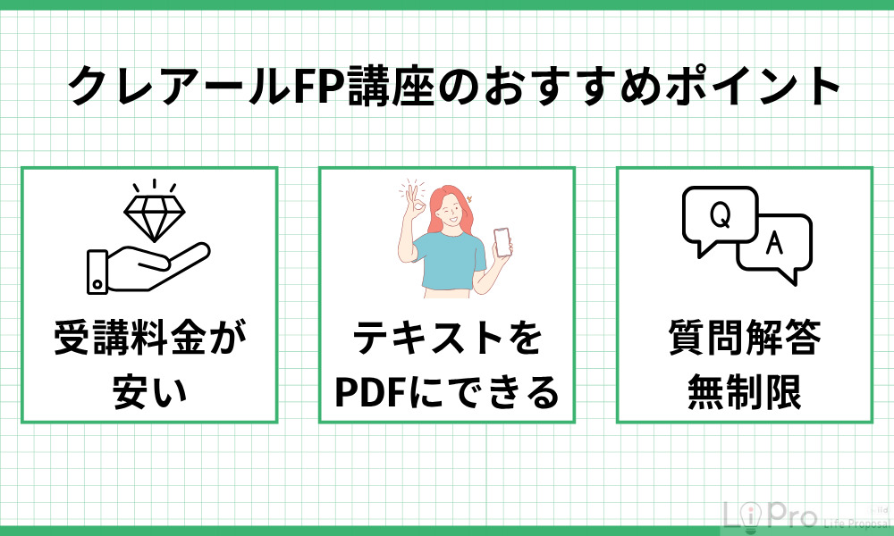 クレアールFP講座のおすすめポイント