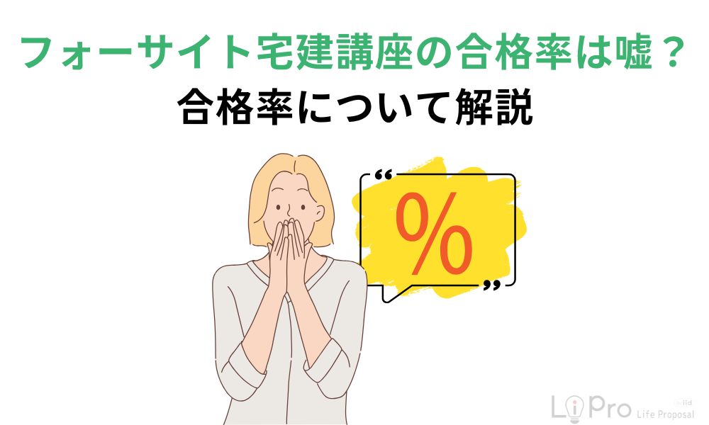 フォーサイト宅建講座の合格率は嘘?合格率について解説