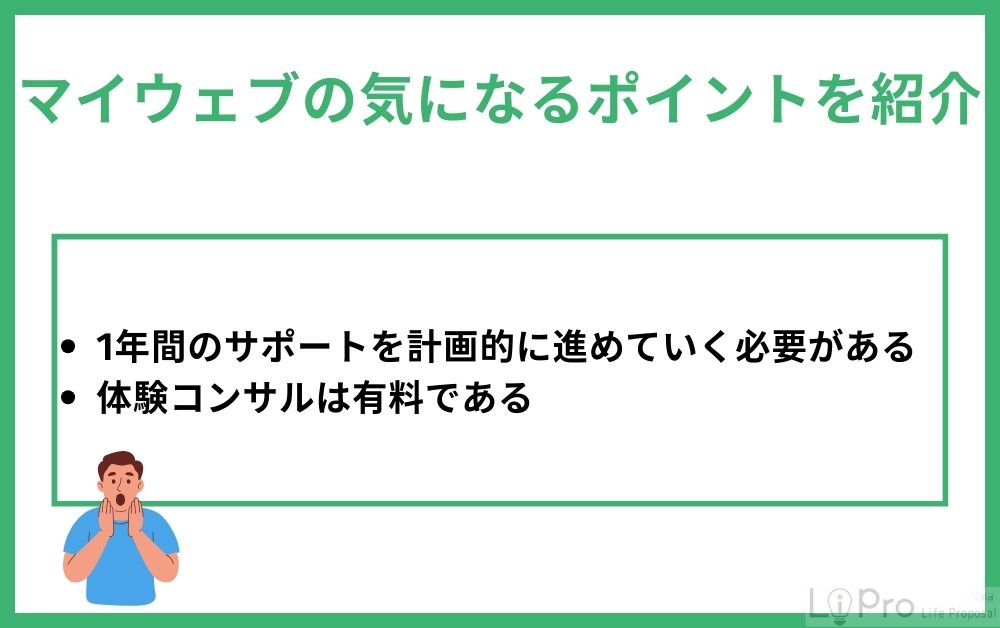 マイウェブの気になるポイントを紹介