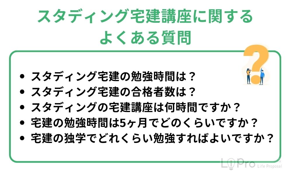 スタディング宅建講座に関するよくある質問