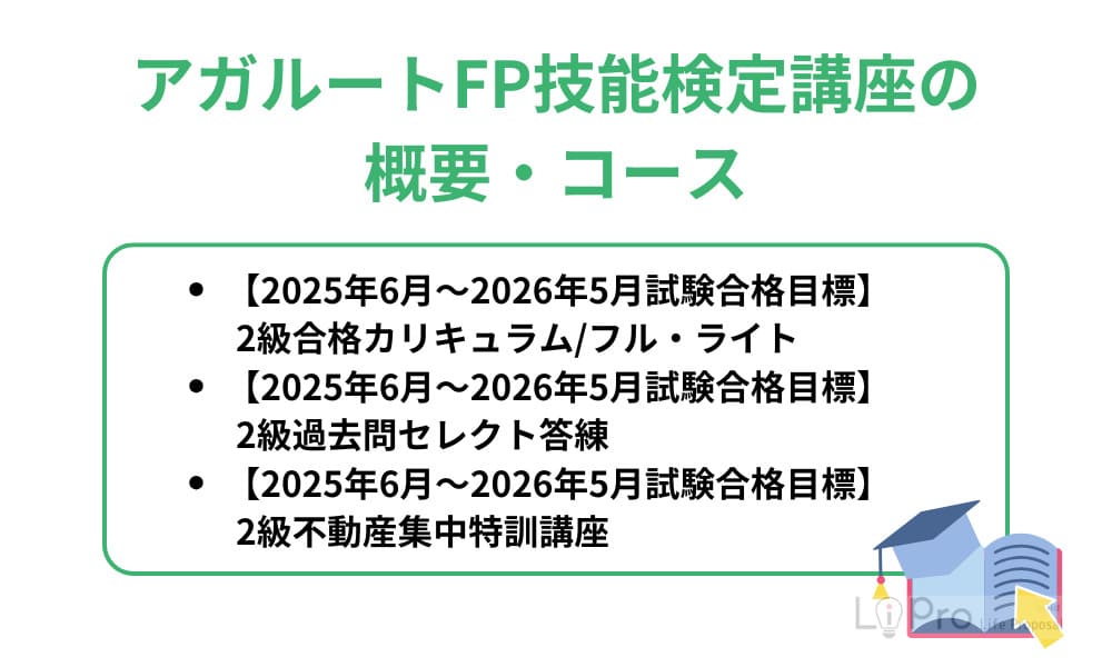アガルートFP講座概要・コース
