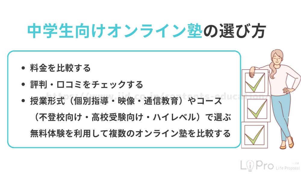 中学生向けオンライン塾の選び方