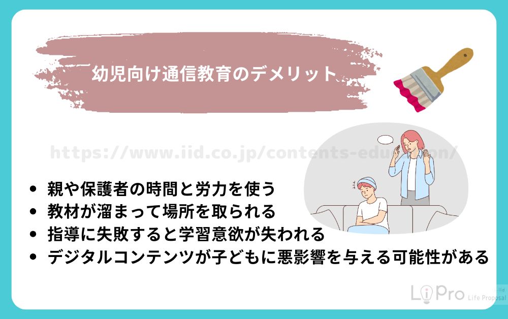 幼児 通信教育 デメリット