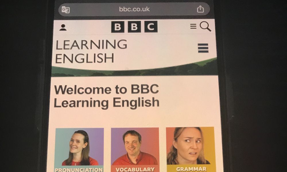 BBC　英語授業　トップ画面
