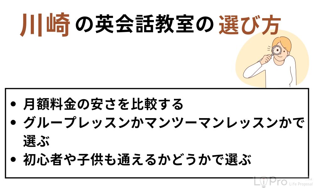 川崎の英会話教室の選び方