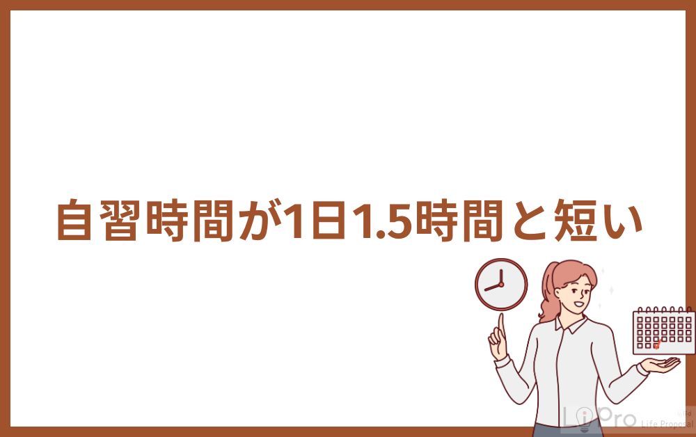 自習時間が1日1.5時間と短い
