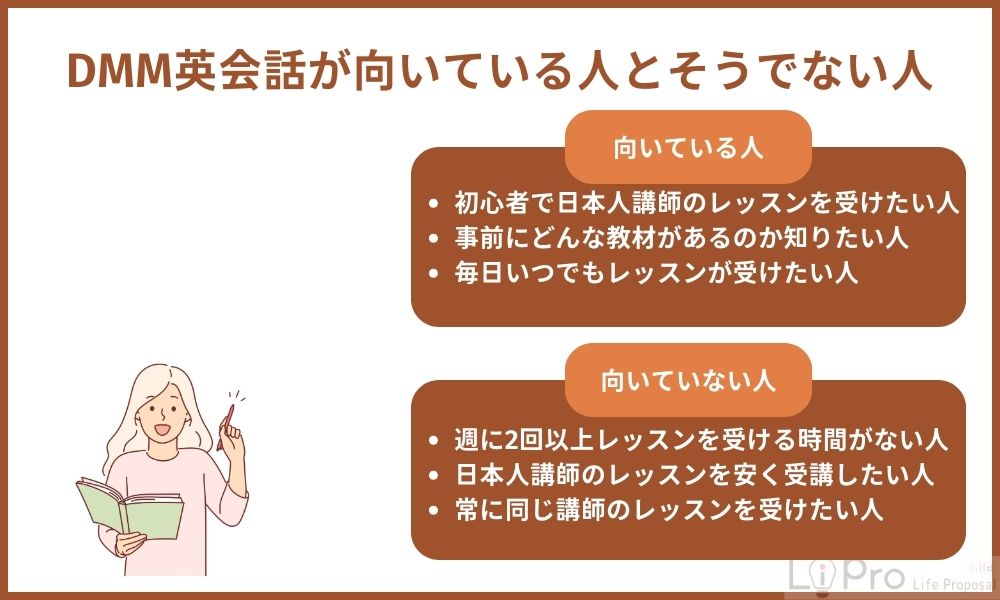 DMM英会話に向いている方とそうでない方