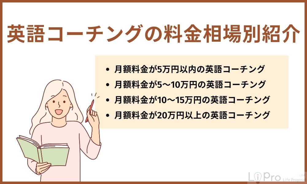 英語コーチングの料金相場別に紹介