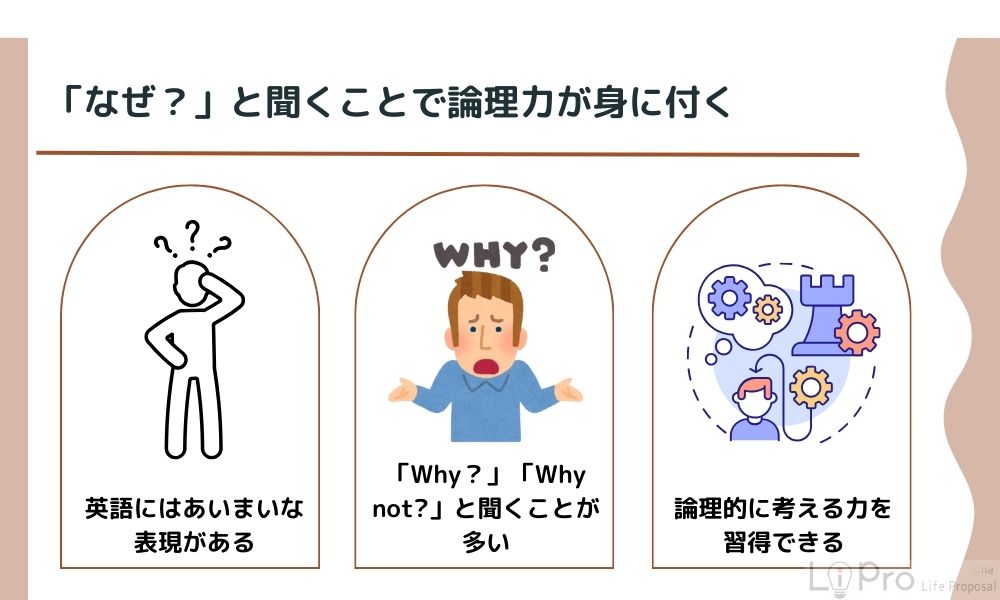 「なぜ?」と聞くことで論理力が身に付く