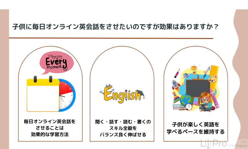 子供に毎日オンライン英会話をさせたいのですが効果はありますか?