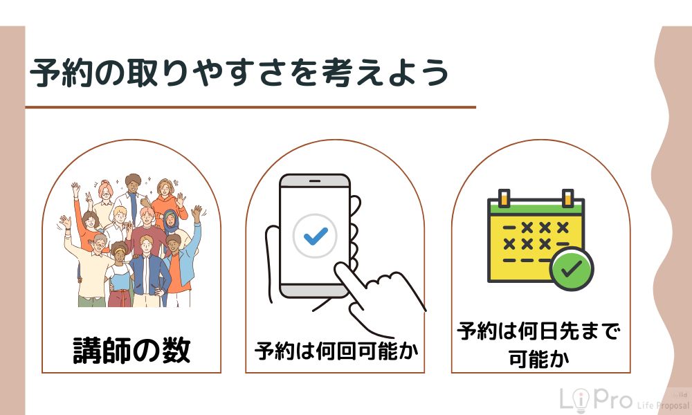 予約の取りやすさを考えよう