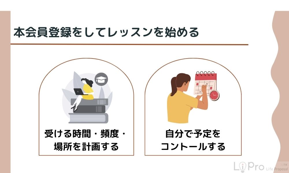 5. 本会員登録をしてレッスンを始める