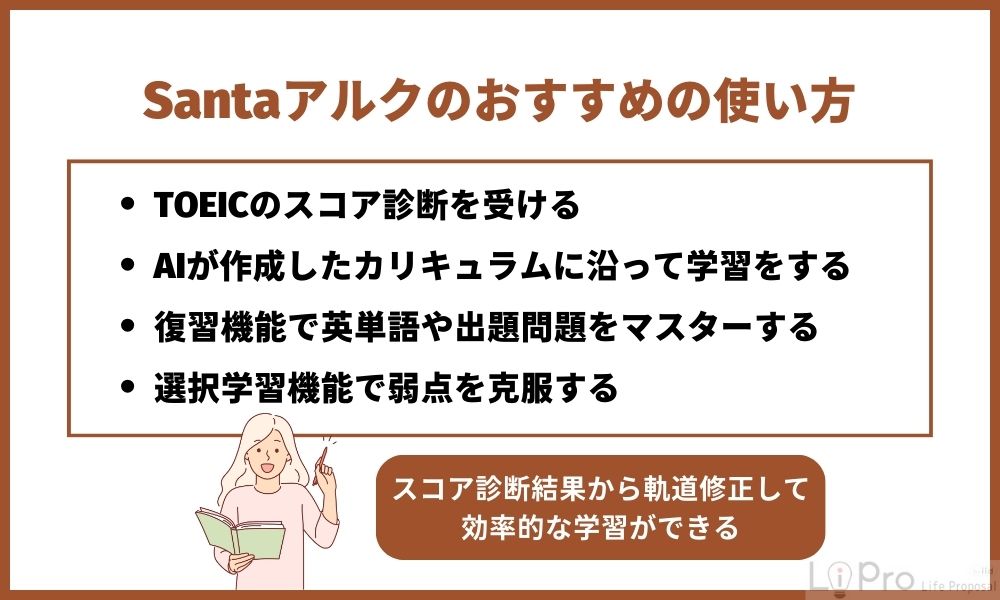 Santaアルクのおすすめの使い方