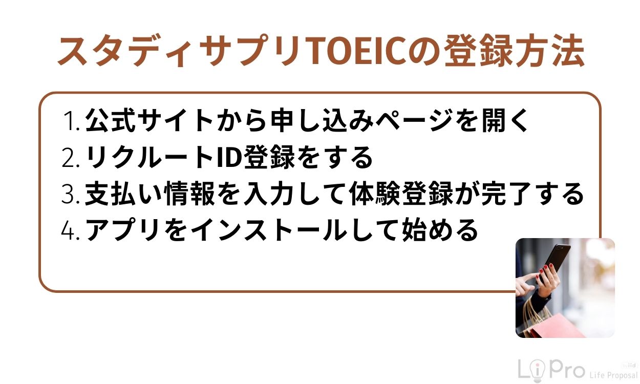 スタディサプリTOEICの登録方法