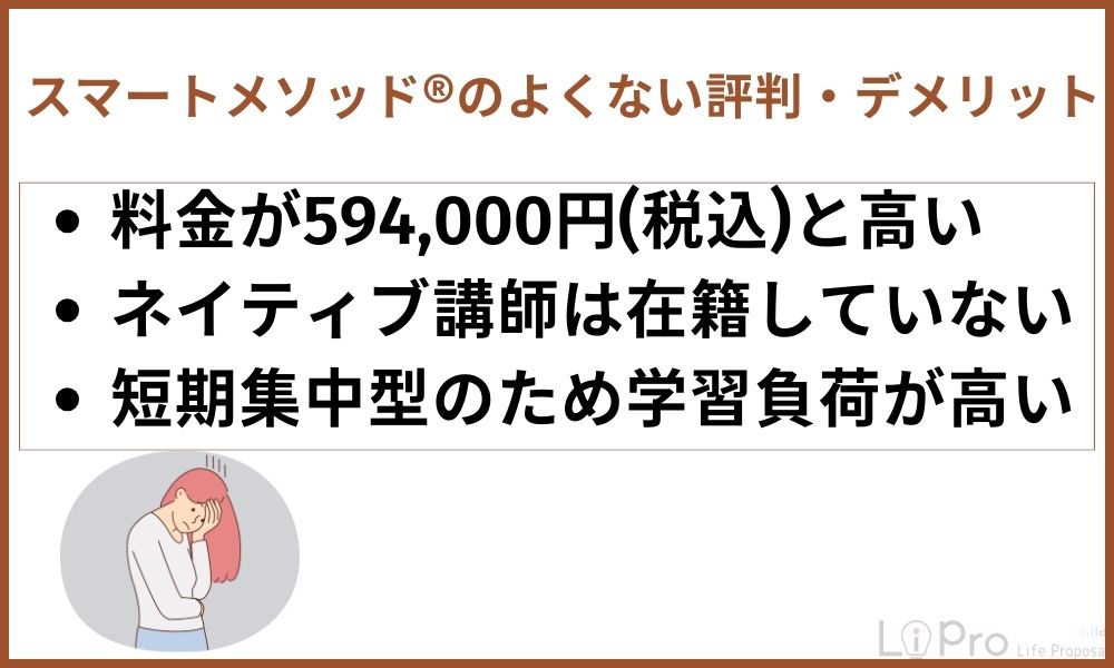 スマートメソッド®の悪い評判・デメリット
