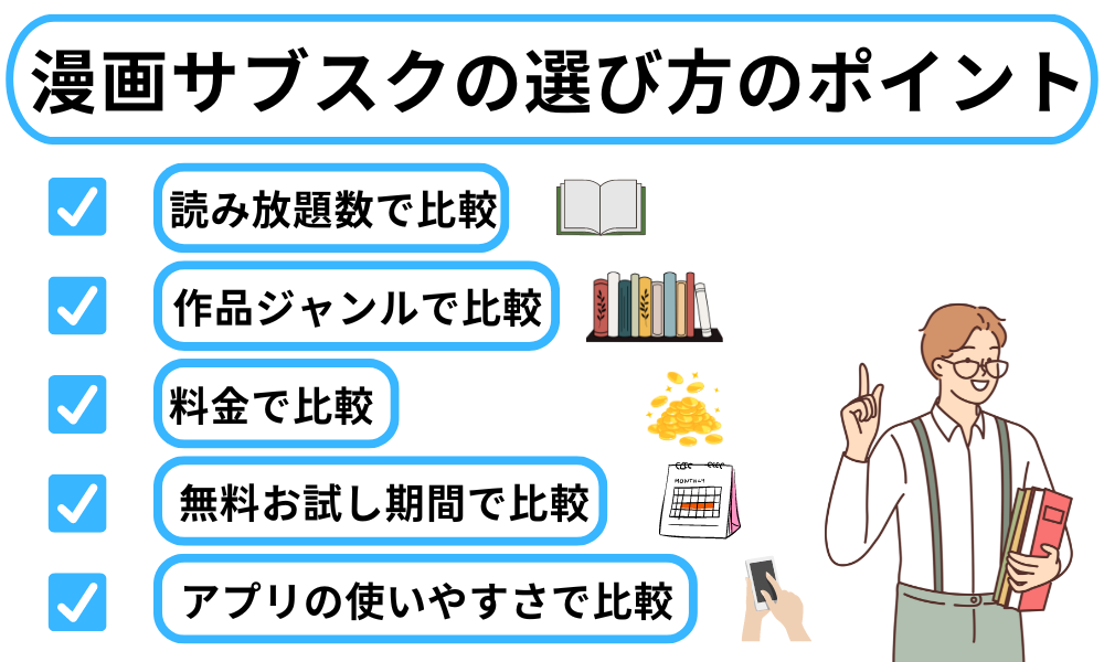 漫画 サブスク 選び方