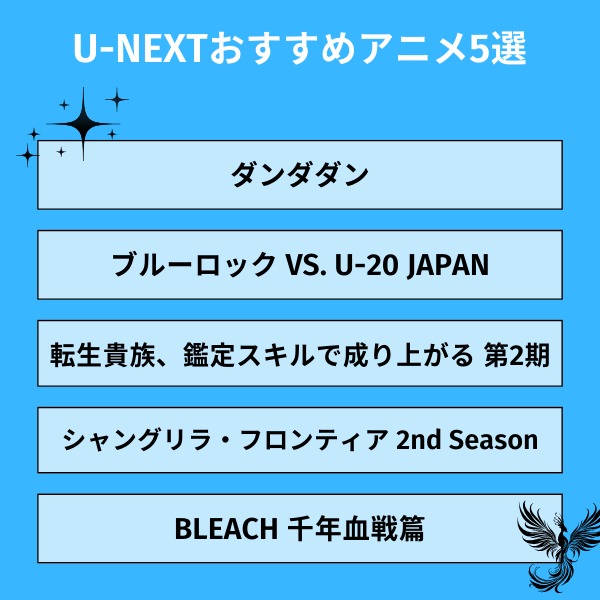 U-NEXTおすすめアニメ