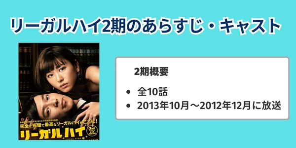 リーガルハイ2期のあらすじ・キャスト