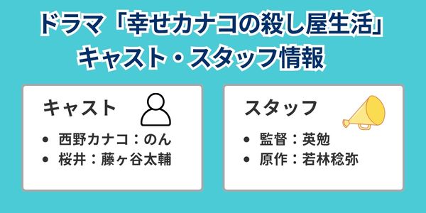 ドラマ「幸せカナコの殺し屋生活」のキャスト・スタッフ情報