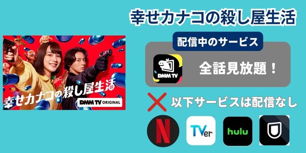 ドラマ「幸せカナコの殺し屋生活」配信状況