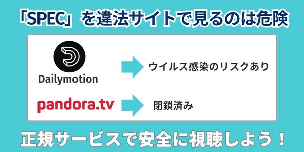 「SPEC」を違法サイトで見るのは危険