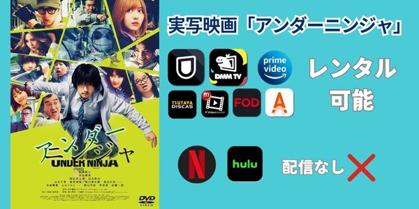 実写映画「アンダーニンジャ」サブスク