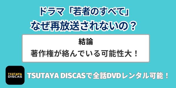 若者のすべて 再放送されない理由