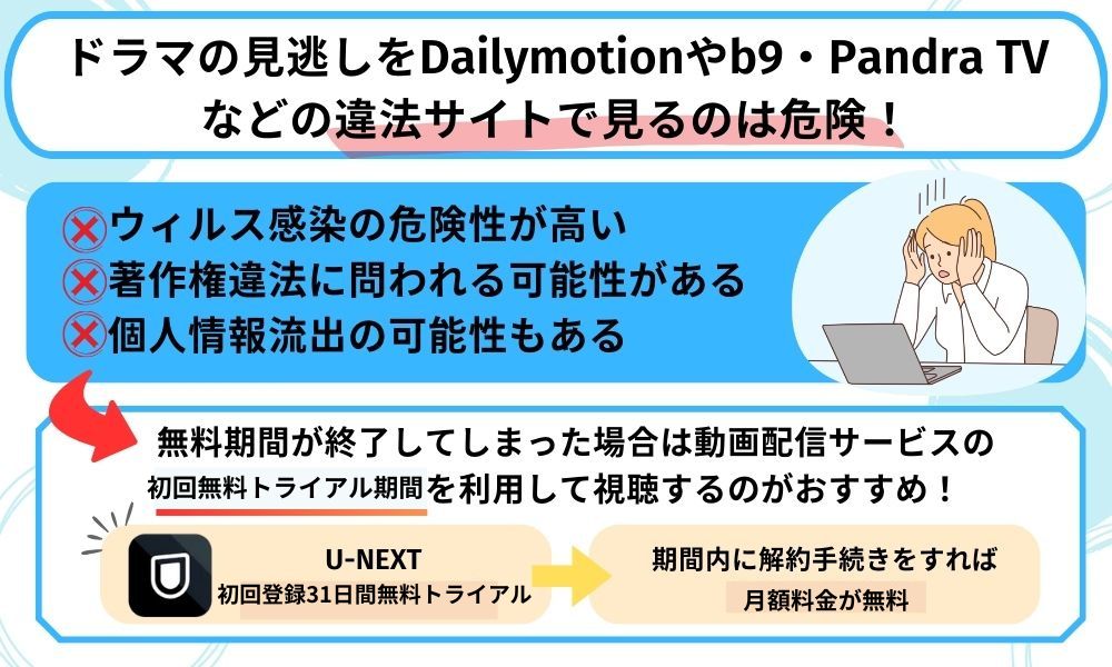 ドラマ 見逃し 違法サイト 危険