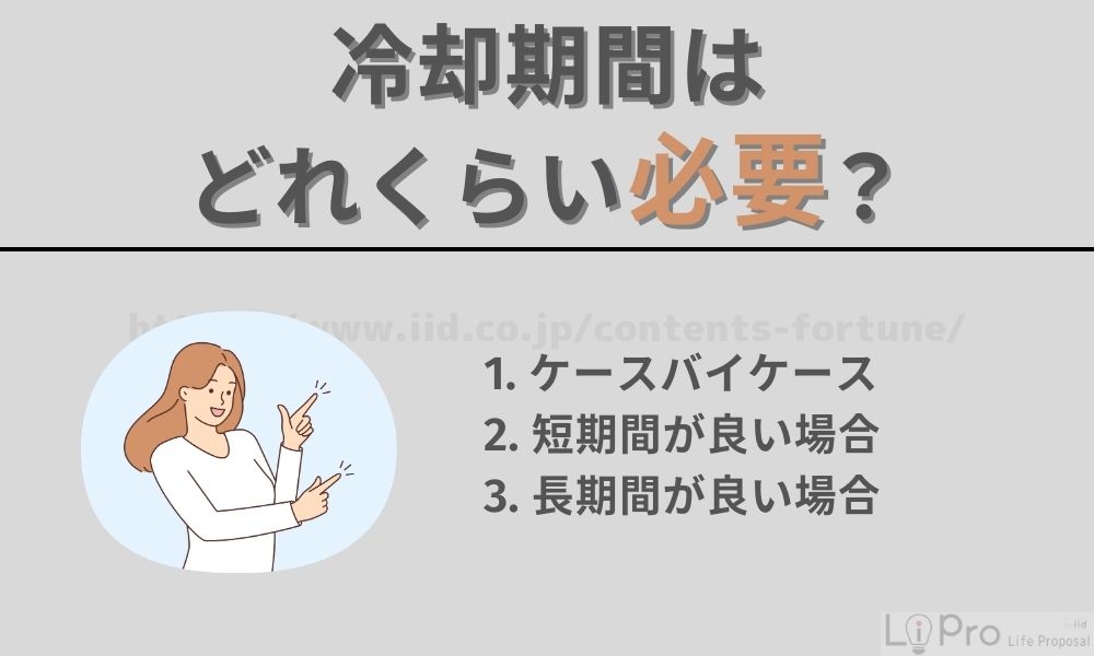 冷却期間はどれくらい必要か?